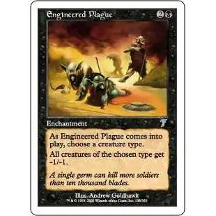 MtG 7th Edition Uncommon Foil Engineered Plague #133