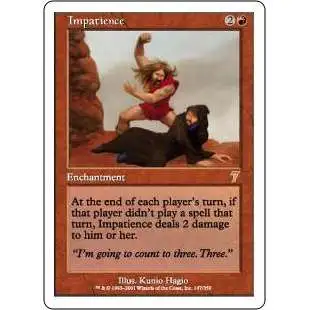 MtG 7th Edition Rare Foil Impatience #197