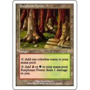 MtG 7th Edition Rare FOIL Karplusan Forest #336 [Heavily Played]