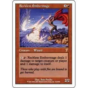 MtG 7th Edition Rare Reckless Embermage #212