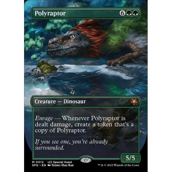 MtG The Lost Caverns of Ixalan: Special Guests Mythic Rare Polyraptor #12 [Lost Caverns of Ixalan Borderless]