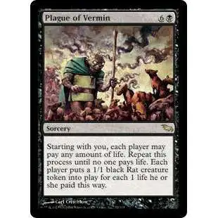 MtG Shadowmoor Rare Plague of Vermin #73