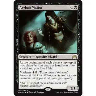 MtG Trading Card Game Shadows Over Innistrad Rare Asylum Visitor #99