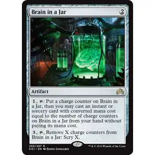 MtG Trading Card Game Shadows Over Innistrad Rare Foil Brain in a Jar #252