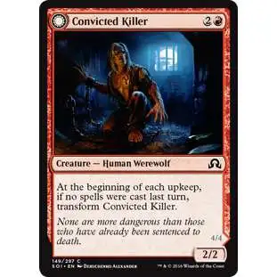 MtG Trading Card Game Shadows Over Innistrad Common Foil Convicted Killer #149