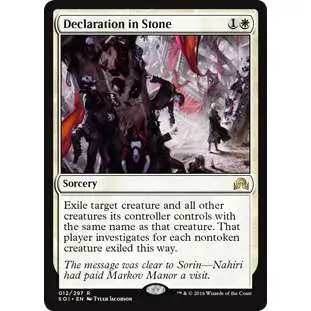 MtG Trading Card Game Shadows Over Innistrad Rare Foil Declaration in Stone #12