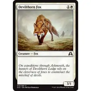 MtG Trading Card Game Shadows Over Innistrad Common Foil Devilthorn Fox #14