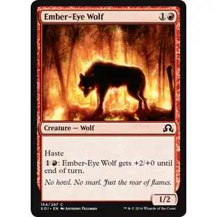 MtG Trading Card Game Shadows Over Innistrad Common Ember-Eye Wolf #154