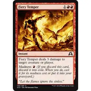 MtG Trading Card Game Shadows Over Innistrad Common Fiery Temper #156