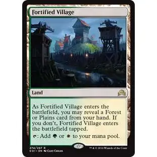 MtG Trading Card Game Shadows Over Innistrad Rare Foil Fortified Village #274