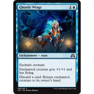 MtG Trading Card Game Shadows Over Innistrad Common Ghostly Wings #66