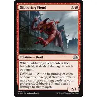 MtG Trading Card Game Shadows Over Innistrad Uncommon Gibbering Fiend #161