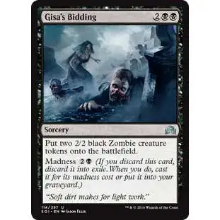 MtG Trading Card Game Shadows Over Innistrad Uncommon Gisa's Bidding #114