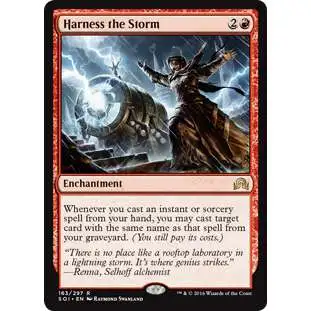 MtG Trading Card Game Shadows Over Innistrad Rare Harness the Storm #163