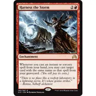 MtG Trading Card Game Shadows Over Innistrad Rare Foil Harness the Storm #163