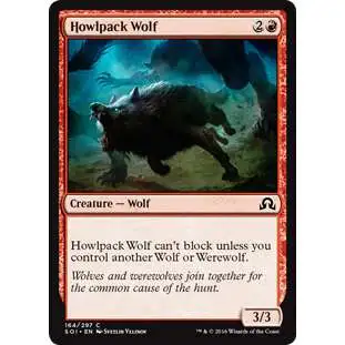 MtG Trading Card Game Shadows Over Innistrad Common Howlpack Wolf #164