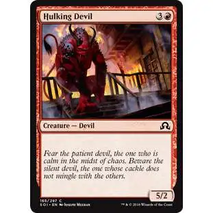 MtG Trading Card Game Shadows Over Innistrad Common Hulking Devil #165