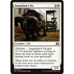 MtG Trading Card Game Shadows Over Innistrad Common Foil Inquisitor's Ox #24