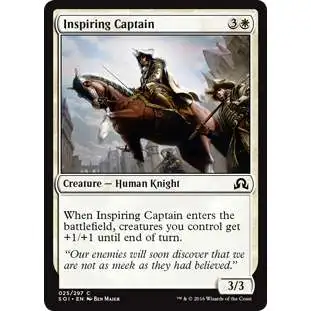 MtG Trading Card Game Shadows Over Innistrad Common Inspiring Captain #25