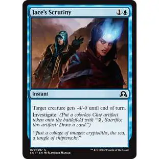 MtG Trading Card Game Shadows Over Innistrad Common Foil Jace's Scrutiny #70