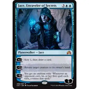 MtG Trading Card Game Shadows Over Innistrad Mythic Rare Jace, Unraveler of Secrets #69