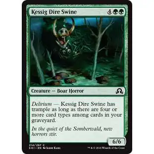 MtG Trading Card Game Shadows Over Innistrad Common Kessig Dire Swine #214