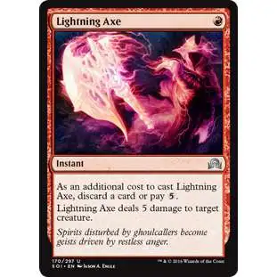 MtG Trading Card Game Shadows Over Innistrad Uncommon Lightning Axe #170