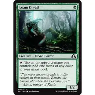 MtG Trading Card Game Shadows Over Innistrad Common Loam Dryad #216