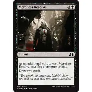 MtG Trading Card Game Shadows Over Innistrad Common Merciless Resolve #123