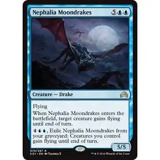 MtG Trading Card Game Shadows Over Innistrad Rare Foil Nephalia Moondrakes #75