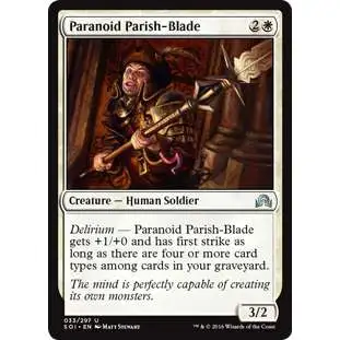 MtG Trading Card Game Shadows Over Innistrad Uncommon Foil Paranoid Parish-Blade #33