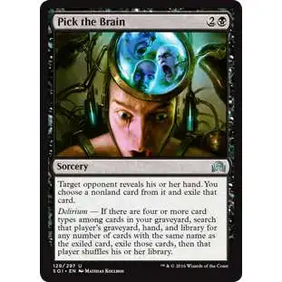 MtG Trading Card Game Shadows Over Innistrad Uncommon Foil Pick the Brain #129