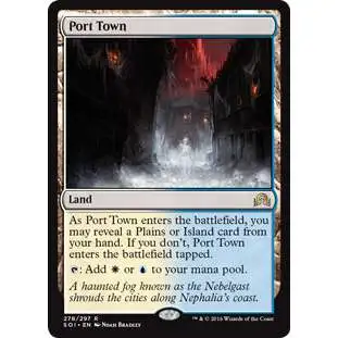 MtG Trading Card Game Shadows Over Innistrad Rare Port Town #278