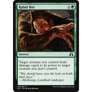 MtG Trading Card Game Shadows Over Innistrad Common Foil Rabid Bite #223