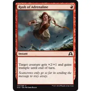 MtG Trading Card Game Shadows Over Innistrad Common Foil Rush of Adrenaline #177