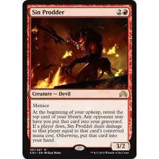 MtG Trading Card Game Shadows Over Innistrad Rare Sin Prodder #181