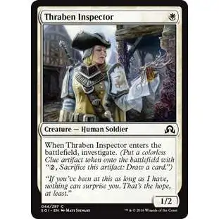 MtG Trading Card Game Shadows Over Innistrad Common FOIL Thraben Inspector #44 [Lightly Played]