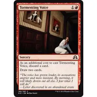 MtG Trading Card Game Shadows Over Innistrad Common Tormenting Voice #186