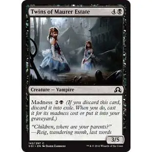 MtG Trading Card Game Shadows Over Innistrad Common Foil Twins of Maurer Estate #142