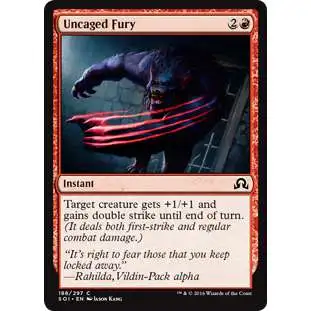 MtG Trading Card Game Shadows Over Innistrad Common Foil Uncaged Fury #188