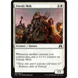 MtG Trading Card Game Shadows Over Innistrad Common Unruly Mob #47
