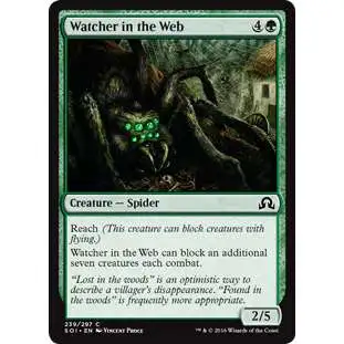 MtG Trading Card Game Shadows Over Innistrad Common Watcher in the Web #239