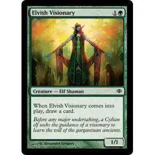 MtG Shards of Alara Common Elvish Visionary #130
