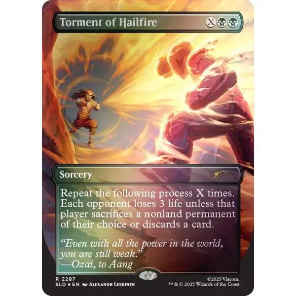 MtG Secret Lair Rare Torment of Hailfire #2287 [Rainbow Foil]