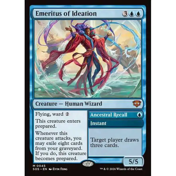 MtG Secrets of Strixhaven Mythic Rare Emeritus of Ideation // Ancestral Recall #45