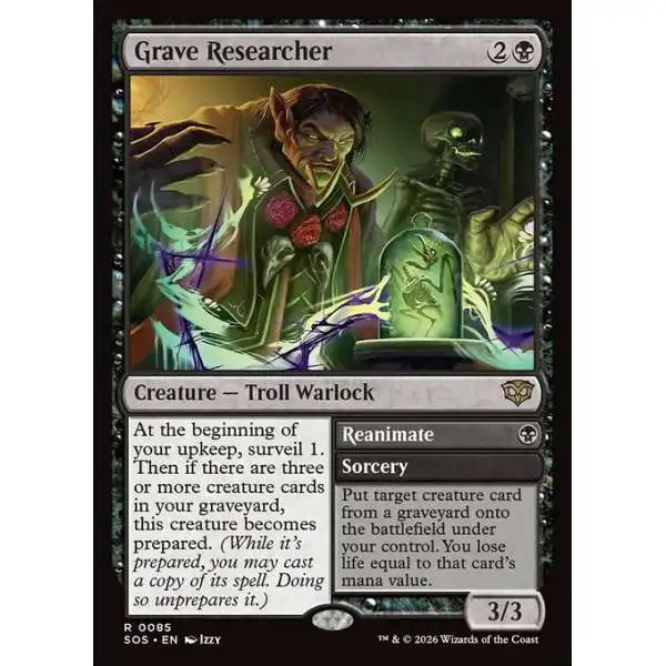 MtG Secrets of Strixhaven Rare Grave Researcher // Reanimate #85
