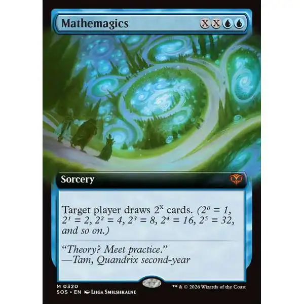 MtG Secrets of Strixhaven Mythic Rare Mathemagics #320 [Extended Art FOIL]