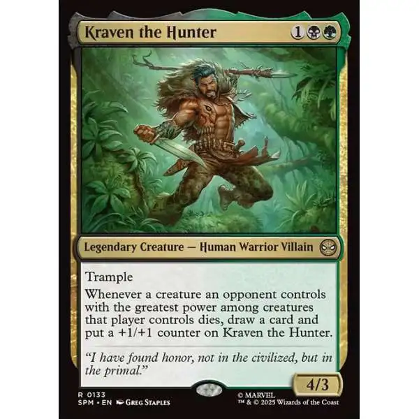 MtG Marvel Spider-Man Rare Kraven the Hunter #133