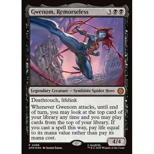 gwenom mtg card Commander Deck EDH Deck Gwenom, Remorseless 100 Magic Cards Custom Deck Spider-Man Man Art Series Rarity Magic The Gathering Marvel Spider-Man