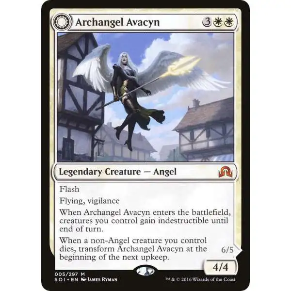 MtG Trading Card Game Shadows Over Innistrad Mythic Rare Archangel Avacyn / Avacyn, the Purifier #5 [Lightly Played]